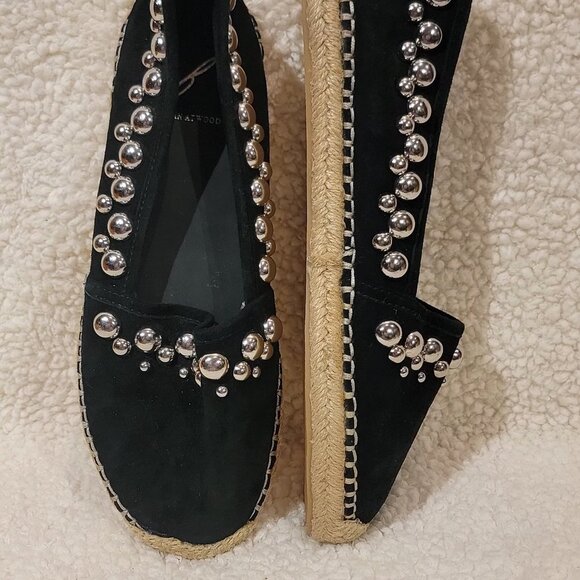 Brian Atwood Womens Black Flat Espadrille shoes - Picture 13 of 13